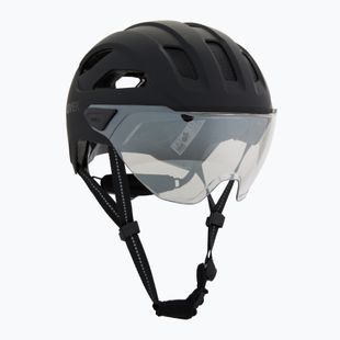Kerékpáros sisak UVEX Stride Visor black matt/lite mirror silver