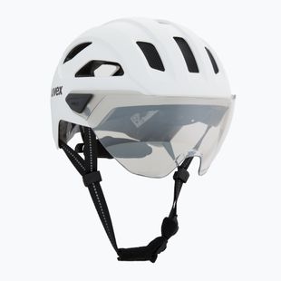 Kerékpáros sisak UVEX Stride Visor white matt/lite mirror silver