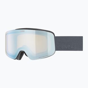 Gyerek síszemüveg UVEX Pwdr FM Jr S2 black matt/mirror sapphire