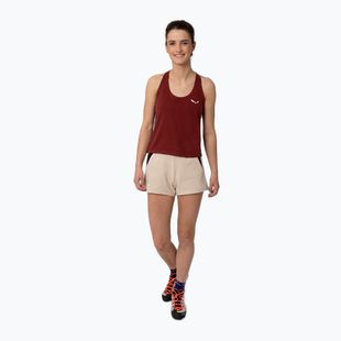 Salewa női hegymászó póló Lavaredo Hemp Crop Tank piros 00-0000028369