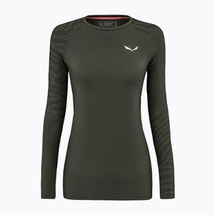 Női termoaktív pulóver Salewa Cristallo Warm AMR dark olive