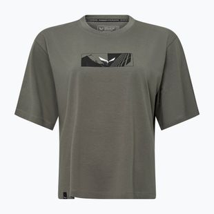 Női Salewa Eagle Hybrid Loose Loose fakó zöld póló
