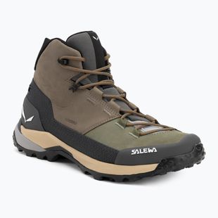 Salewa férfi túrabakancs Puez Leather Mid Ptx bungee kord / onyx