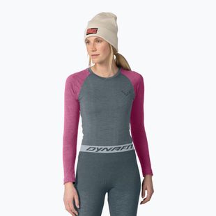 Női thermo hosszú ujjú DYNAFIT Tour Light Merino magenta