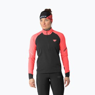Női futó pulóver DYNAFIT Alpine 1/2 Zip Tee ultra coral/0910