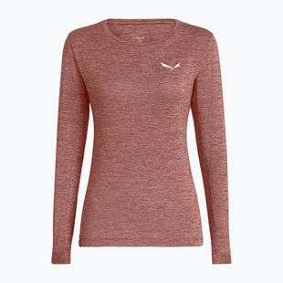 Női túra hosszú ujjú póló Salewa Puez Melange Dry desert pink melange
