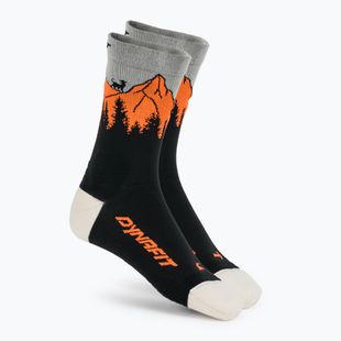 Zokni DYNAFIT Traverse Crew black out ultra orange/4220