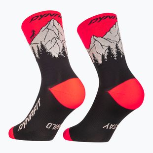 Zokni DYNAFIT Traverse Crew black out ultra coral/6a10