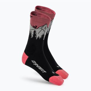 Zokni DYNAFIT Traverse Crew black out ultra coral/6a10