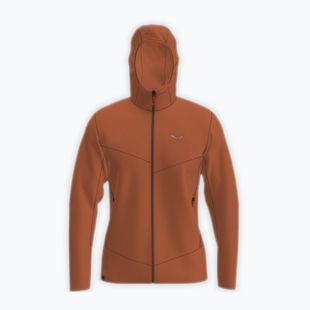 Férfi trekking pulóver Salewa Puez Rocca Polarlite Hood Bombay Brown