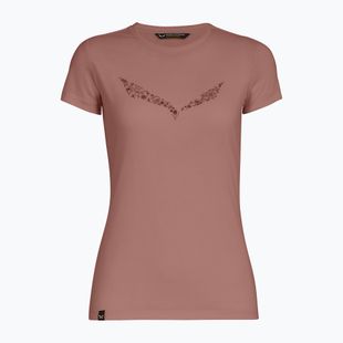 Női póló Salewa Solid Dry desert pink