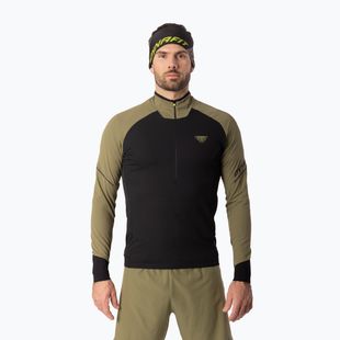 Férfi futópulóver Dynafit Alpine LS 1/2 Zip Tee military green/0910