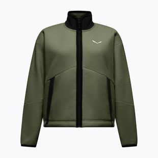 Női polár pulóver Salewa Fanes Full Zip Faded Green