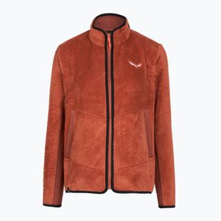 Női túra pulóver Salewa Puez Warm Full Zip etruscan red