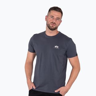 Férfi Alpha Industries Basic Small Logo póló szürkefekete