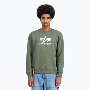 Alpha Industries férfi Basic sötét olívazöld pulóver