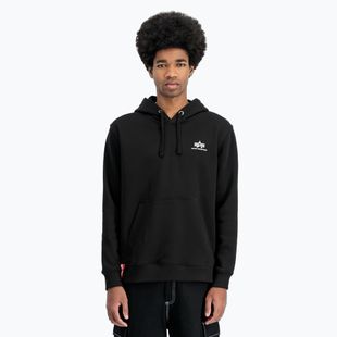 Férfi Alpha Industries Basic Small Logo kapucnis pulóver fekete