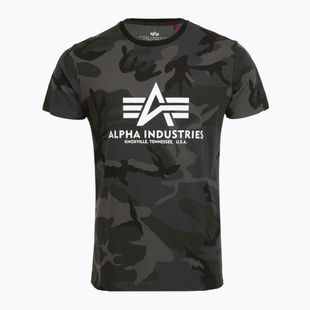 Férfi Alpha Industries Basic Camo fekete terepszínű polo póló