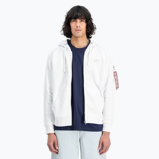 Alpha Industries férfi pulóver Back Print Zip fehér