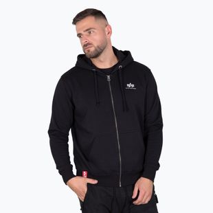 Férfi pulóver Alpha Industries Basic Zip SL black