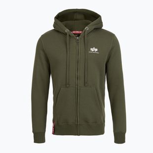 Férfi Alpha Industries Basic Zip SL melegítőfelső sötét olívazöld