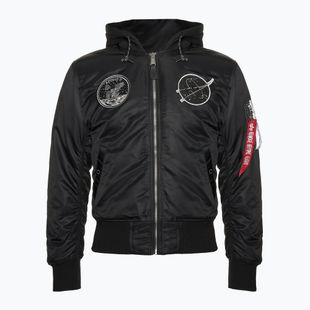 Férfi Alpha Industries MA-1 VF Hood Dark Side fekete / fényvisszaverő kabát