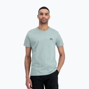 Férfi Alpha Industries Basic Small Logo póló por zöld