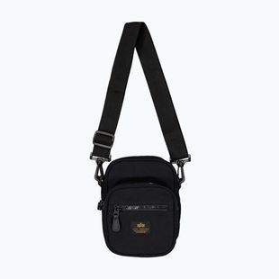 Férfi Alpha Industries Label Messenger Bag Small 1 l fekete