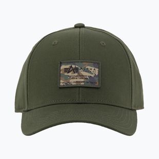 Alpha Industries Crew Camo sötét olajzöld baseball sapka