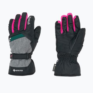 Reusch Flash Gore-Tex gyermek síelő kesztyű fekete/fekete melange/rózsaszín glo