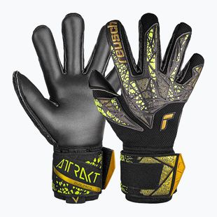 kapuskesztyű Reusch Attrakt Duo Finger Support black/gold/yellow/black