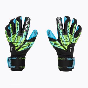 kapuskesztyű Reusch Attrakt Aqua black/fluo lime/aqua