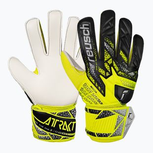 Reusch Attrakt Solid Junior biztonsági sárga/ezüst gyermek kapus kesztyű