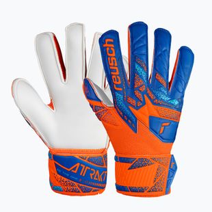 Reusch Attrakt Solid Finger Support Junior sokkoló narancssárga/kék gyermek kapuskesztyű