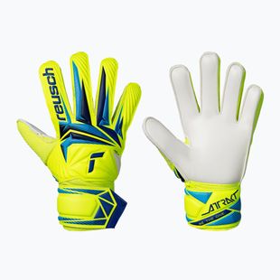 Gyerek kapuskesztyűk Reusch Attrakt Solid Junior safety yellow/blue