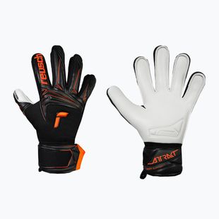Reusch Attrakt Advance Finger Support Junior black/shocking orange gyermek kapuskesztyű