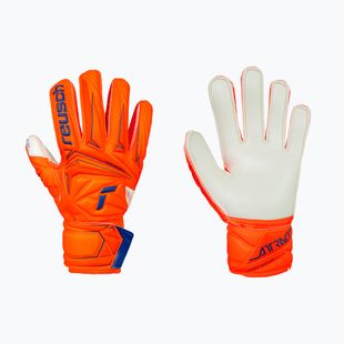 Kesztyűk kapus gyerek Reusch Attrakt Solid Finger Support Junior shocking orange/blue