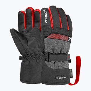 Gyerek síkesztyűk Reusch Rocket GORE-TEX black/black melange/fire red