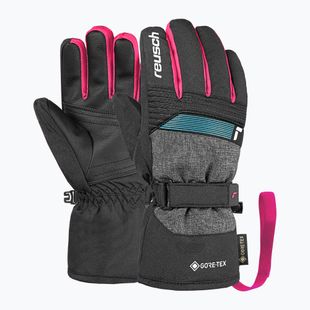 Gyerek síkesztyűk Reusch Rocket GORE-TEX black/black melange/pink glo