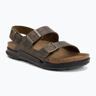 Férfi szandál BIRKENSTOCK Milano Crosstown Oiled Leather Regular faded khaki