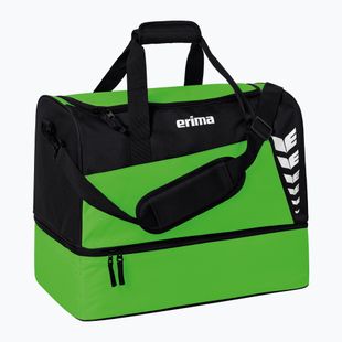 Edzőtáska ERIMA Six Wings Sports Bag With Bottom Compartment 35 l green/black