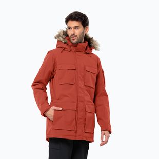 Jack Wolfskin férfi pehelypaplan dzseki Glacier Canyon Parka intenzív rozsda
