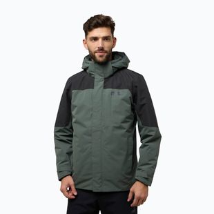 Jack Wolfskin férfi Romberg 3In1 kabát pala zöld