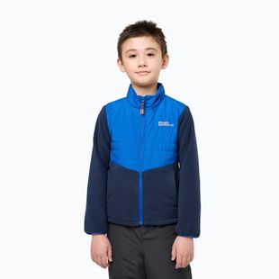 Jack Wolfskin Haldor Hybrid ropogós kobalt gyermek kabát