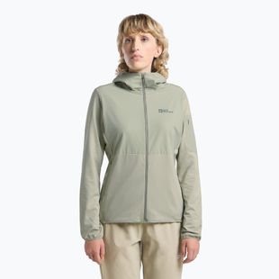 Jack Wolfskin női Prelight Trail Hoody menta levél fleece pulóver
