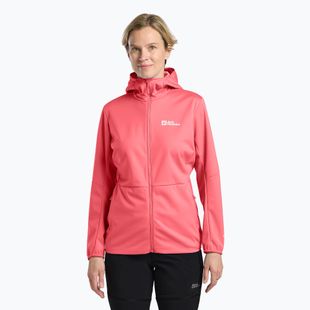 Jack Wolfskin női softshell dzseki Feldberg Hoody naplemente korall színben