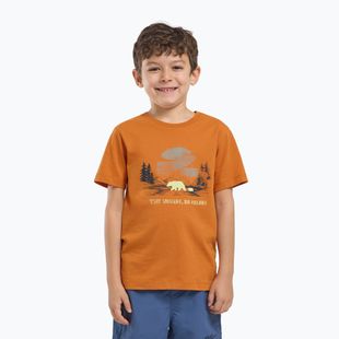 Jack Wolfskin gyerek póló Graphic Cotton T print soft amber