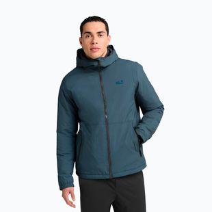 Férfi esőkabát Jack Wolfskin Pamir alumíniumkék