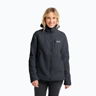 Női polár pulóver Jack Wolfskin Cradle Mountain Pile Full Zip phantom