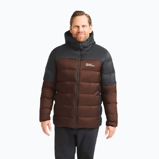 Férfi pehelykabát Jack Wolfskin Nebelhorn Down Hoody hot choc